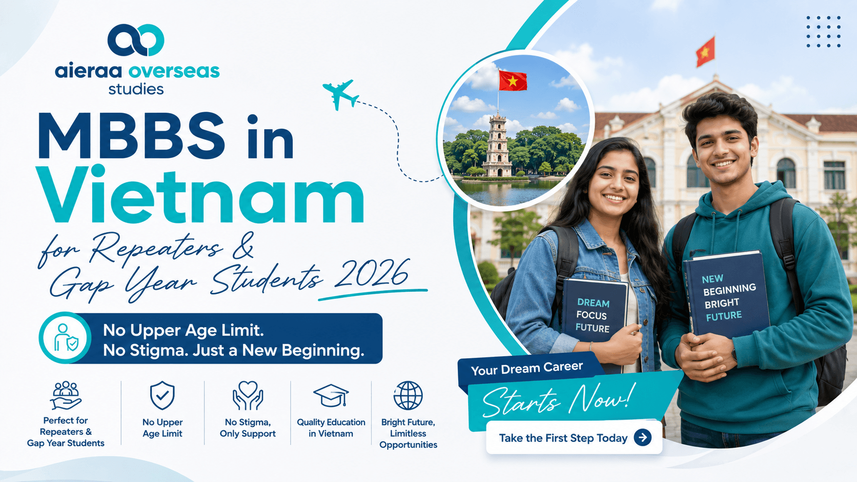MBBS in Vietnam for Repeaters and Gap Year Students 2026 — No Age Limit, Fresh Start Guide
